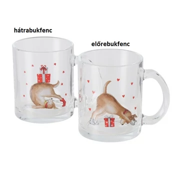 Üvegbögre 300ml, Doggies, B.G.2048839 Üvegbögre 300ml, Doggies, B.G.2048839