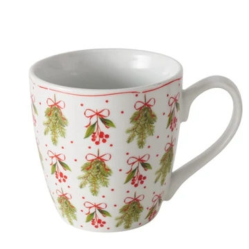 Porcelánbögre 480ml, fenyőágas, Noelle, B.G.2059633