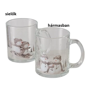 Üvegbögre 320ml, hóemberes, Frosty, B.G.2061000