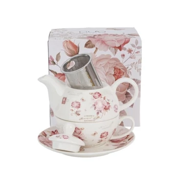 Porcelán egyszemélyes teáskészlet, 350-300ml, Secesja, D.G.26412