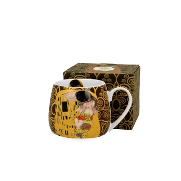Porcelánbögre, 430ml, dobozban, Klimt:The Kiss, D.G.33373