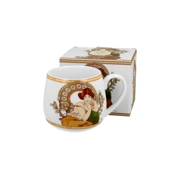 Porcelánbögre 350ml, dobozban, Mucha:Topáz, D.G.35582