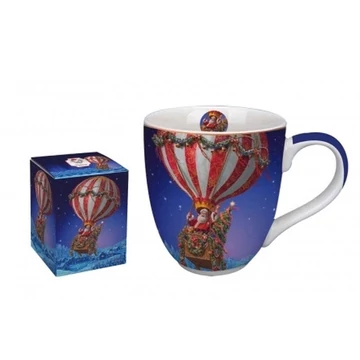 Porcelánbögre 1000ml, dobozban, Santa Balloon, D.G.35957
