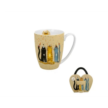 Porcelánbögre 350ml, díszcsomagolásban,Party, D.G.36770
