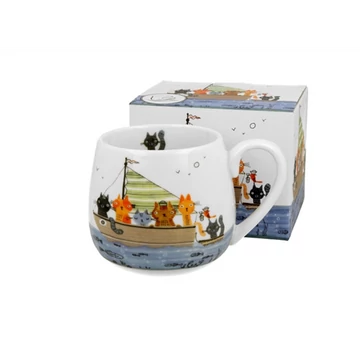 Porcelánbögre 430ml,dobozban Cat Crew, D.G.43815
