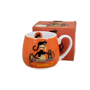 Porcelánbögre 430ml,dobozban Cindy & Kitties, D.G.43884