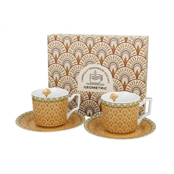 Porceláncsésze+alj, 120ml, 2 személyes, dobozban, Solis, D.G.47301