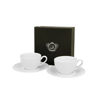 Porceláncsésze+alj, 75ml, 2 személyes, dobozban, Diamond, D.G.50417