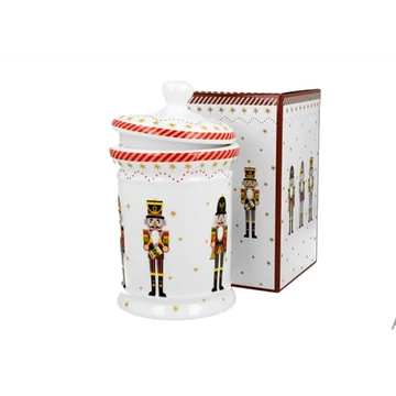 Porcelán keksztároló 11x19cm, 800ml, dobozban, Christmas Nutcracker, D.G.51346 Porcelán keksztároló 11x19cm, 800ml, dobozban, Christmas Nutcracker, D.G.51346
