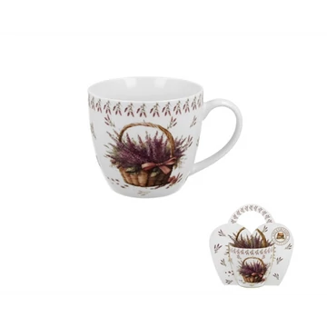 Porcelánbögre 460ml, díszcsomagolásban, Lavender, D.G.53715