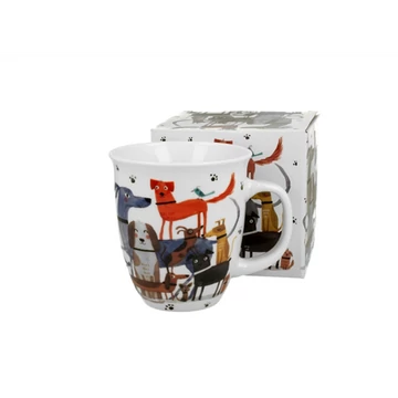 Porcelánbögre 650ml, dobozban, Dog walk, D.G.53937