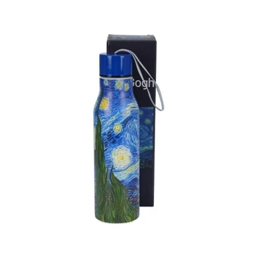 Rozsdamentes acél hőtartó útipalack duplafalú, 0,5L, Van Gogh: Csillagos éj, D.G.57508