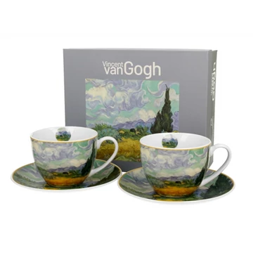 Porceláncsésze+alj 270ml,2 személyes, Van Gogh:Búzamező, D.G.57591