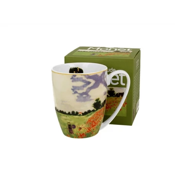 Porcelánbögre 360ml, dobozban, Monet:Pipacsmező, D.G.60232
