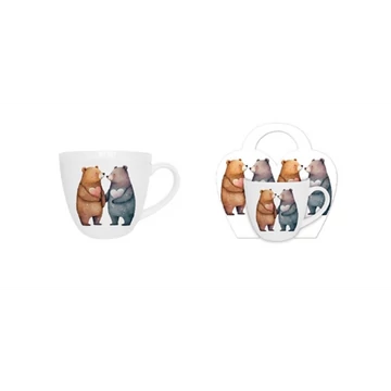 Porcelánbögre 460ml, díszcsomagolásban, Bears 1, D.G.61666