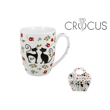 Porcelánbögre 350ml, díszcsomagolásban, Ethno Cats, D.G.64285 Porcelánbögre 350ml, díszcsomagolásban, Ethno Cats, D.G.64285