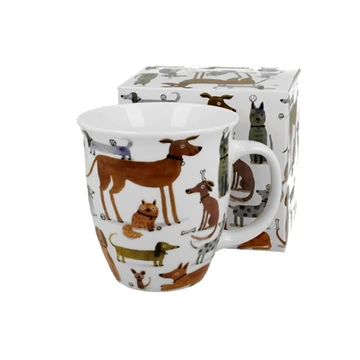 Porcelánbögre 650ml, dobozban, Various Dogs, D.G.66760