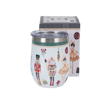 Rozsdamentes acél hőtartó pohár 330ml, Christmas Nutcracker, D.G.68399 Rozsdamentes acél hőtartó pohár 330ml, Christmas Nutcracker, D.G.68399