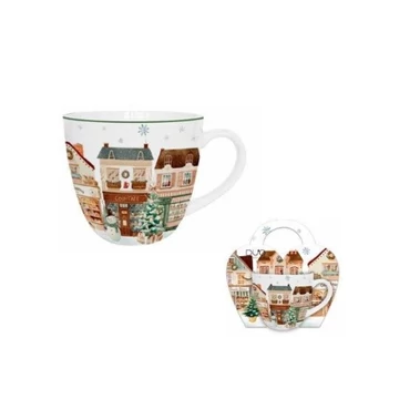 Porcelánbögre 460ml, díszcsomagolásban, Christmas City 2, D.G.69013