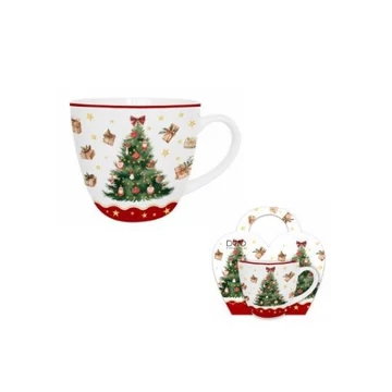 Porcelánbögre 460ml, díszcsomagolásban, Christmas Tree 3, D.G.69136 Porcelánbögre 460ml, díszcsomagolásban, Christmas Tree 3, D.G.69136