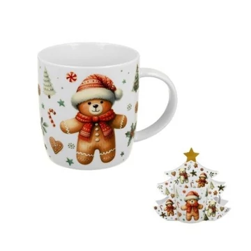 Porcelánbögre 400ml, fenyőfa díszcsomagolásban, Christmas Cuties, D.G.70866