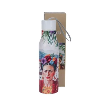 Rozsdamentes acél hőtartó útipalack duplafalú, 0,5L, Mexican Art-Red, D.G.73287