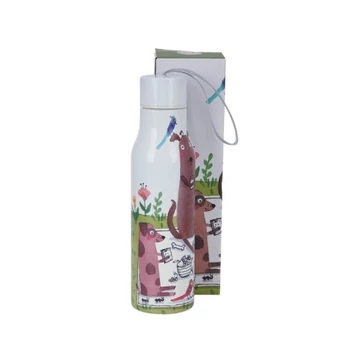 Rozsdamentes acél hőtartó útipalack duplafalú, 0,5L, Dog Picnic, D.G.73362