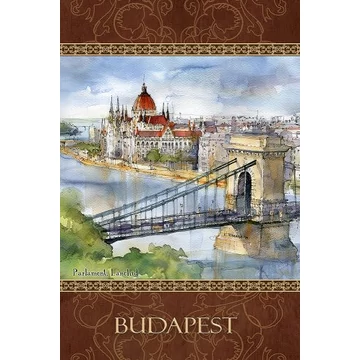 Jegyzettömb 110x165mm, 144 pontvonalas oldal, Budapest, CZW.jt41N-S-BU01