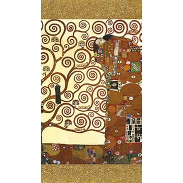 Jegyzettömb 85x153mm,metál,144 vonalas oldal, KLIMT: Életfa/Várakozás, CZW.jt11N-KL03