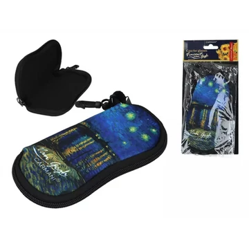 Textilbevonatú puha szemüvegtok 16x16,5cm, VanGogh: Csillagos éj, H.C.021-8192