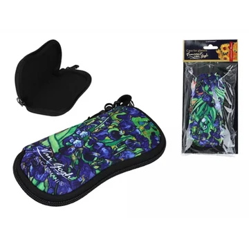 Textilbevonatú puha szemüvegtok 16x16,5cm, VanGogh: Íriszek, H.C.021-8194 Textilbevonatú puha szemüvegtok 16x16,5cm, VanGogh: Íriszek, H.C.021-8194