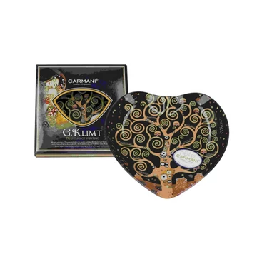 Üvegtányér szív 18x19cm, Klimt:Életfa, H.C.198-1405 Üvegtányér szív 18x19cm, Klimt:Életfa, H.C.198-1405