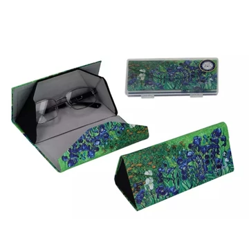Összehajtható műanyag szemüvegtok 0,57x16x6cm, dobozban, Van Gogh: Iriszek, H.C.021-8351 Összehajtható műanyag szemüvegtok 0,57x16x6cm, dobozban, Van Gogh: Iriszek, H.C.021-8351