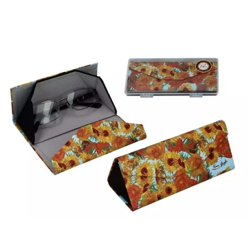 Összehajtható műanyag szemüvegtok 0,57x16x6cm, dobozban, Van Gogh: Napraforgók, H.C.021-8352 Összehajtható műanyag szemüvegtok 0,57x16x6cm, dobozban, Van Gogh: Napraforgók, H.C.021-8352