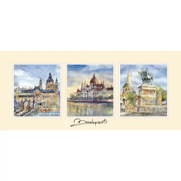 Reprodukció 12x28cm, Budapest, CZW.rp12x28-BU05
