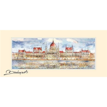 Reprodukció 12x28cm, Budapest, CZW.rp12x28-BU09