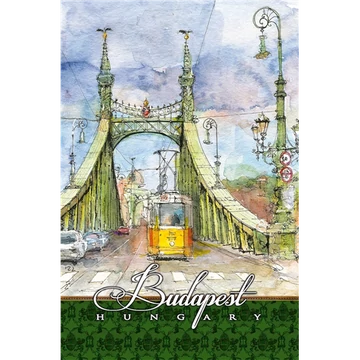 Jegyzettömb 110x165mm, 144 pontvonalas oldal, Budapest, CZW.jt41N-S-BU03