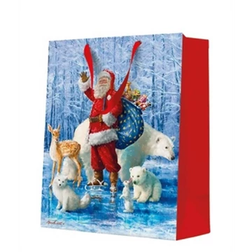 Santa Claus With Animals papír ajándéktáska large 26,5x33,5x13cm, P.W.AGB2019305 Santa Claus With Animals papír ajándéktáska large 26,5x33,5x13cm, P.W.AGB2019305