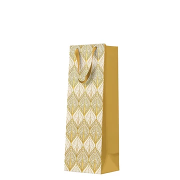 Ornamental Gold Tile papír ajándéktáska premium italos 12x37x10cm, P.W.AGB1100404