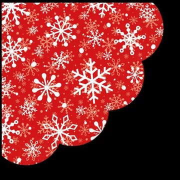 Christrmas Snowflakes light red papírszalvéta dia 32cm,12db-os, P.W.SDR230633