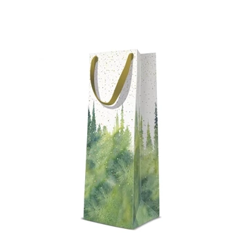 Golden Forest papír ajándéktáska, prémium italos 12x37x10cm, P.W.AGB2013404