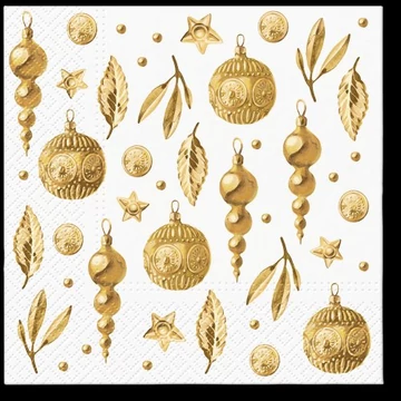 Golden Glow papírszalvéta 33x33cm,20db-os, P.W.SDL232900