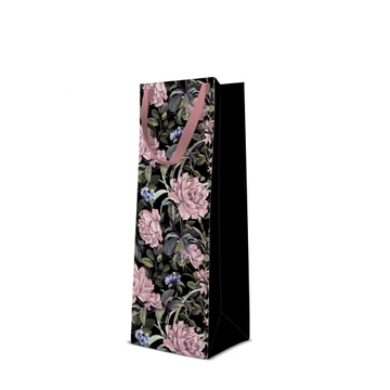Flowers Mystery papír ajándéktáska italos 12x37x10cm, P.W.AGB1018704