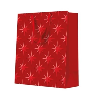 Embossed Stars papír ajándéktáska premium medium 20x25x10cm, P.W.AGB2018503