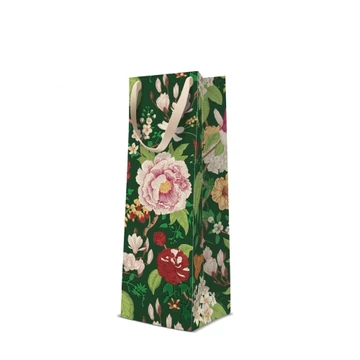Classic Flowers papír ajándéktasak italos 12x37x10cm, P.W.AGB1023804