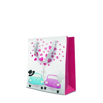 Premium Cars in love papír ajándéktáska medium 20x25x10cm, P.W.AGB3001103