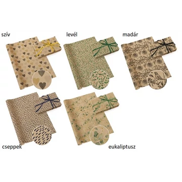 Csomagolópapír tekercs  mintás kraft 200x70cm, P.W.AGPE100500 Csomagolópapír tekercs  mintás kraft 200x70cm, P.W.AGPE100500