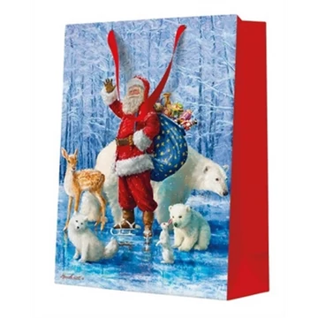 Santa Claus With Animals papír ajándéktáska big 30x41x12cm, P.W.AGB2019302 Santa Claus With Animals papír ajándéktáska big 30x41x12cm, P.W.AGB2019302
