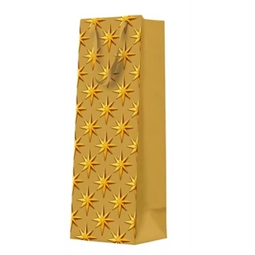 Embossed Stars papír ajándéktáska premium italos 12x37x10cm, P.W.AGB2018504