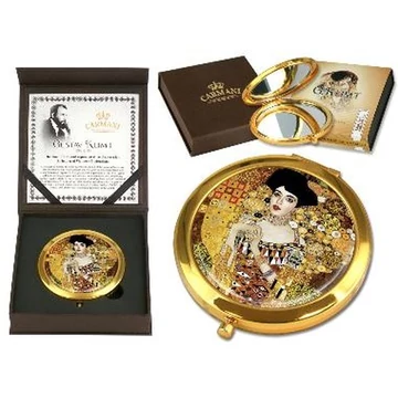 Kézitükör nagyítós, fémkeretben,dobozban 11cm, Klimt:Adele Bloch, H.C.181-1011 Kézitükör nagyítós, fémkeretben,dobozban 11cm, Klimt:Adele Bloch, H.C.181-1011